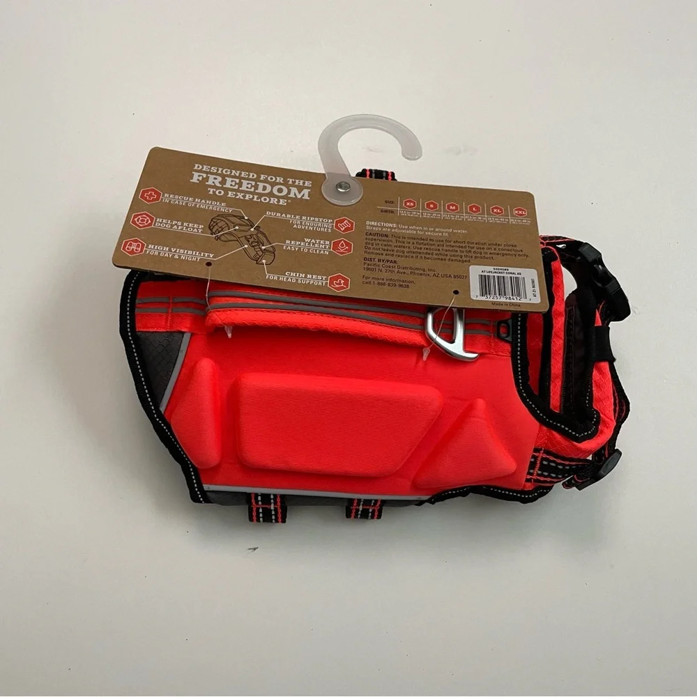 Arcadia Trail Dog Life Jacket Vest High Visibility Floatation Aid Adjustable XS